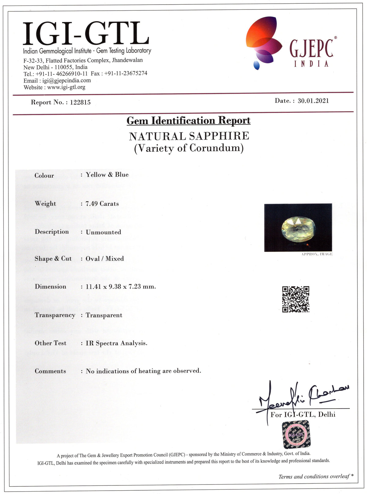 Natural Pitambari 7.49 Carats / 8.23 Ratti