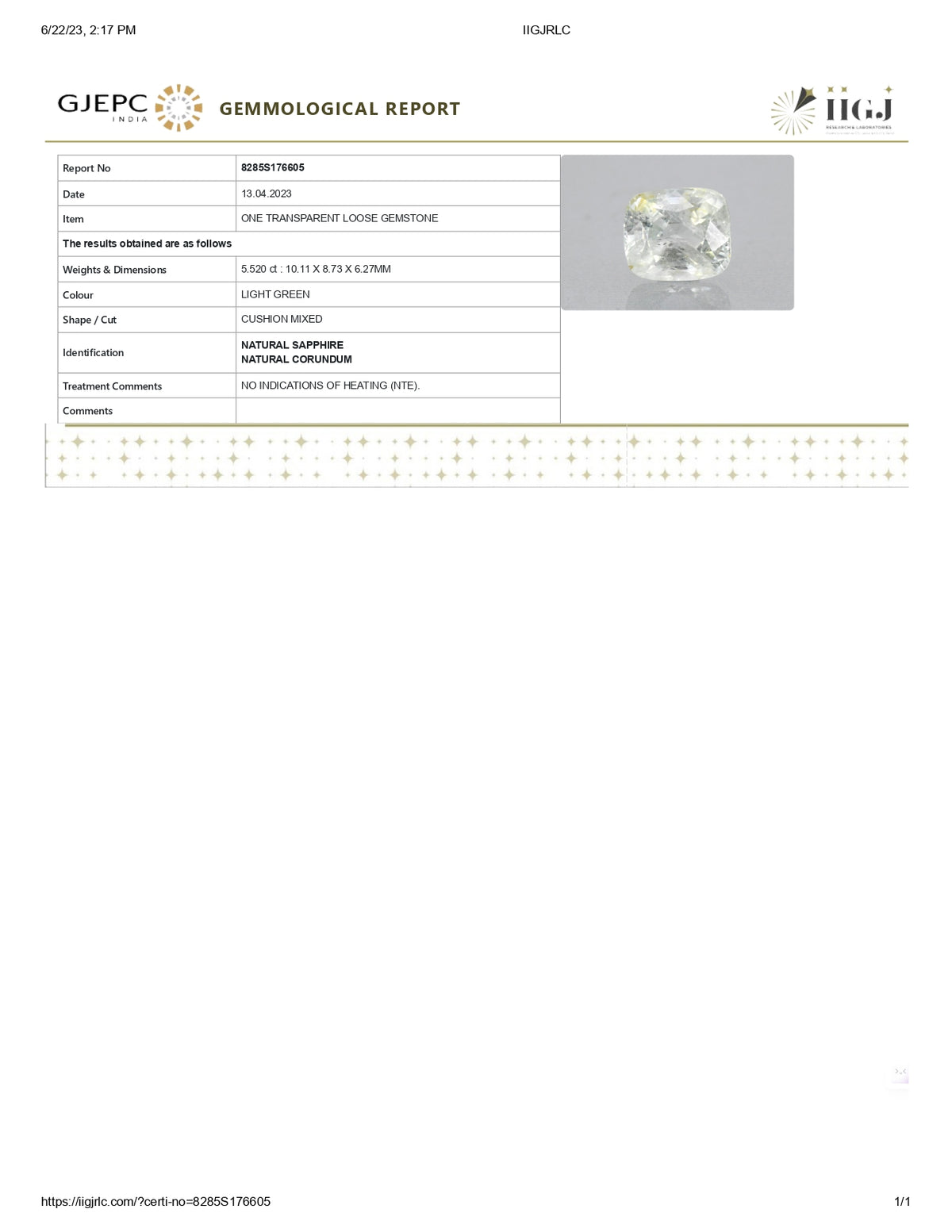 Certificate