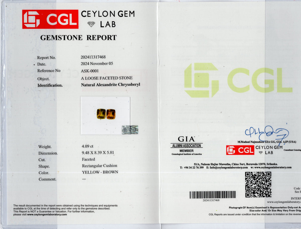 Natural Alexandrite 4.08 Carats / 4.48 Ratti