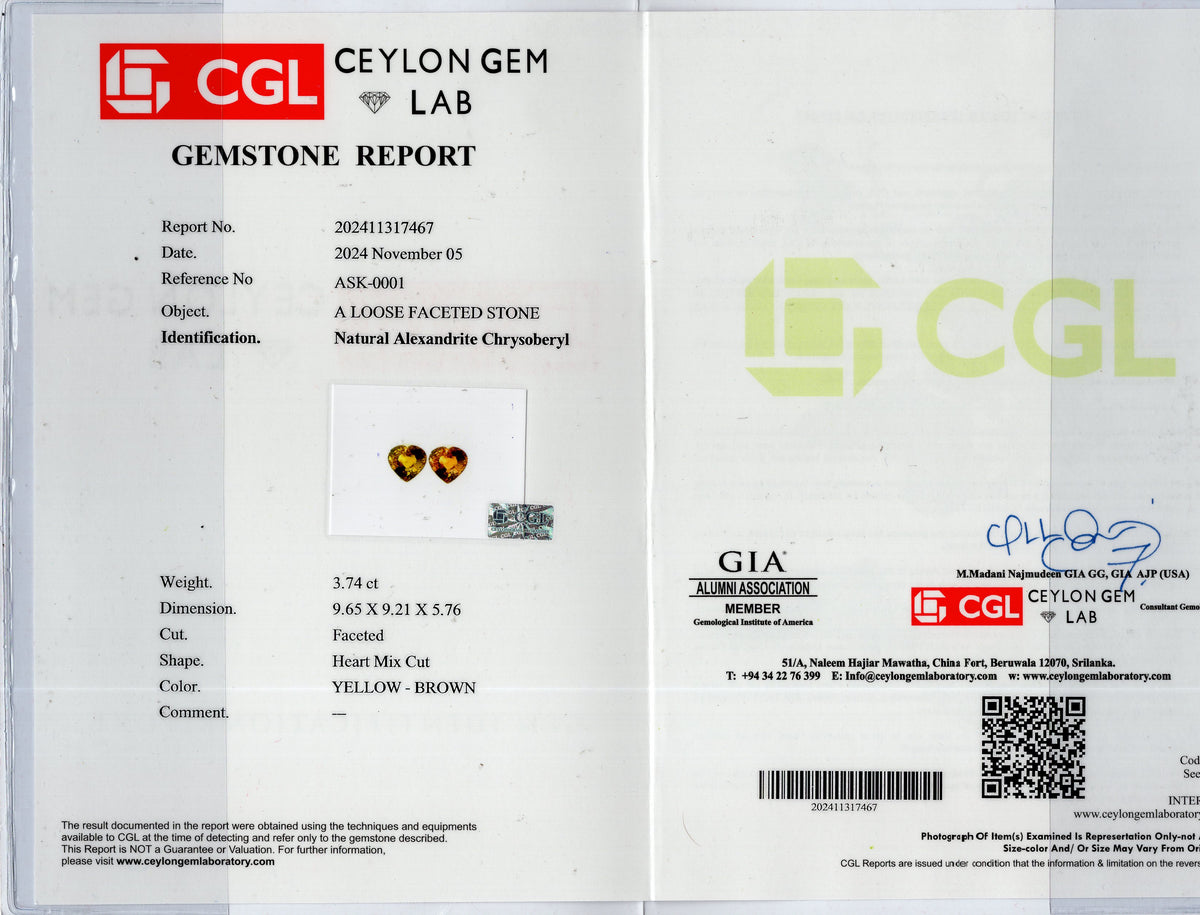 Natural Alexandrite 3.73 Carats / 4.1 Ratti