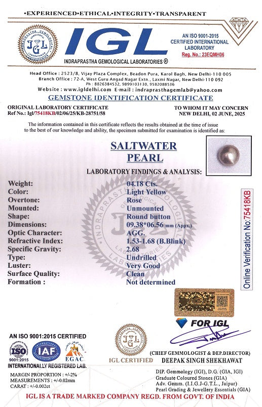 Venezuela Pearl4.18 Carats / 4.59 Ratti