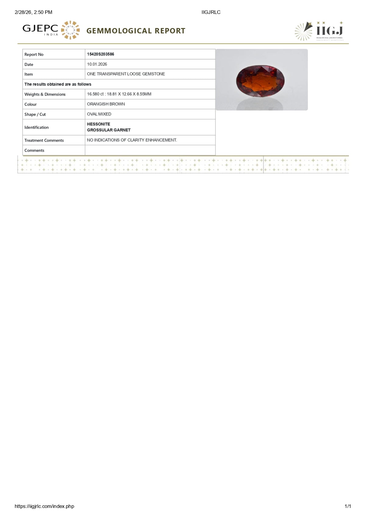 Certificate