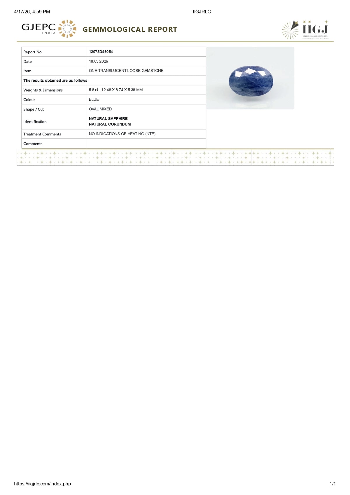 Certificate