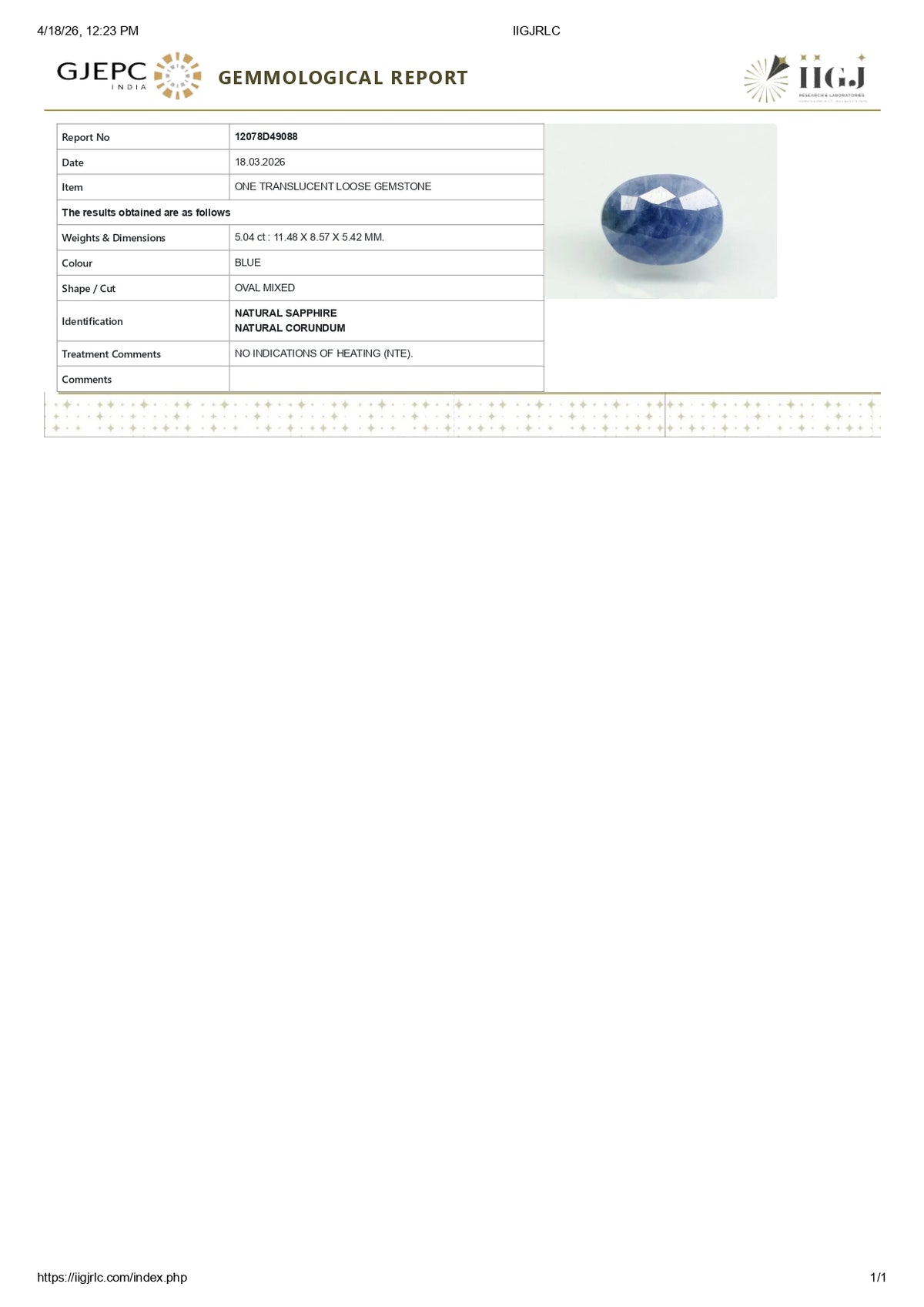 Certificate