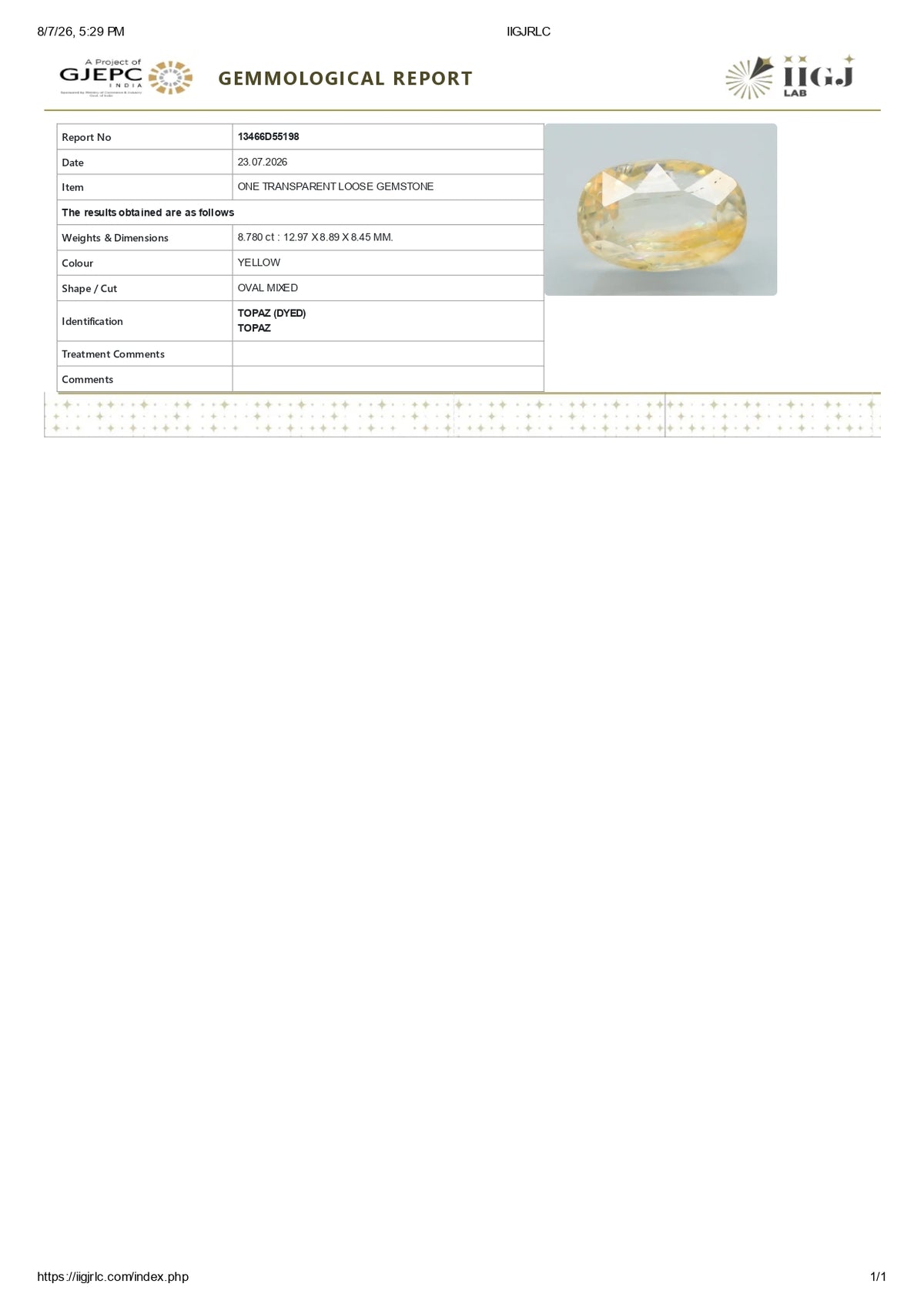 Certificate