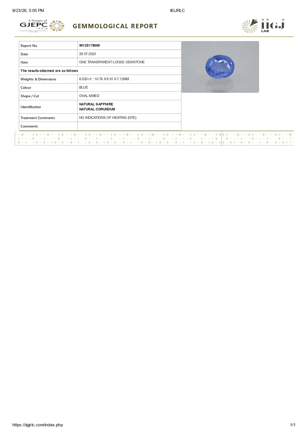 Certificate