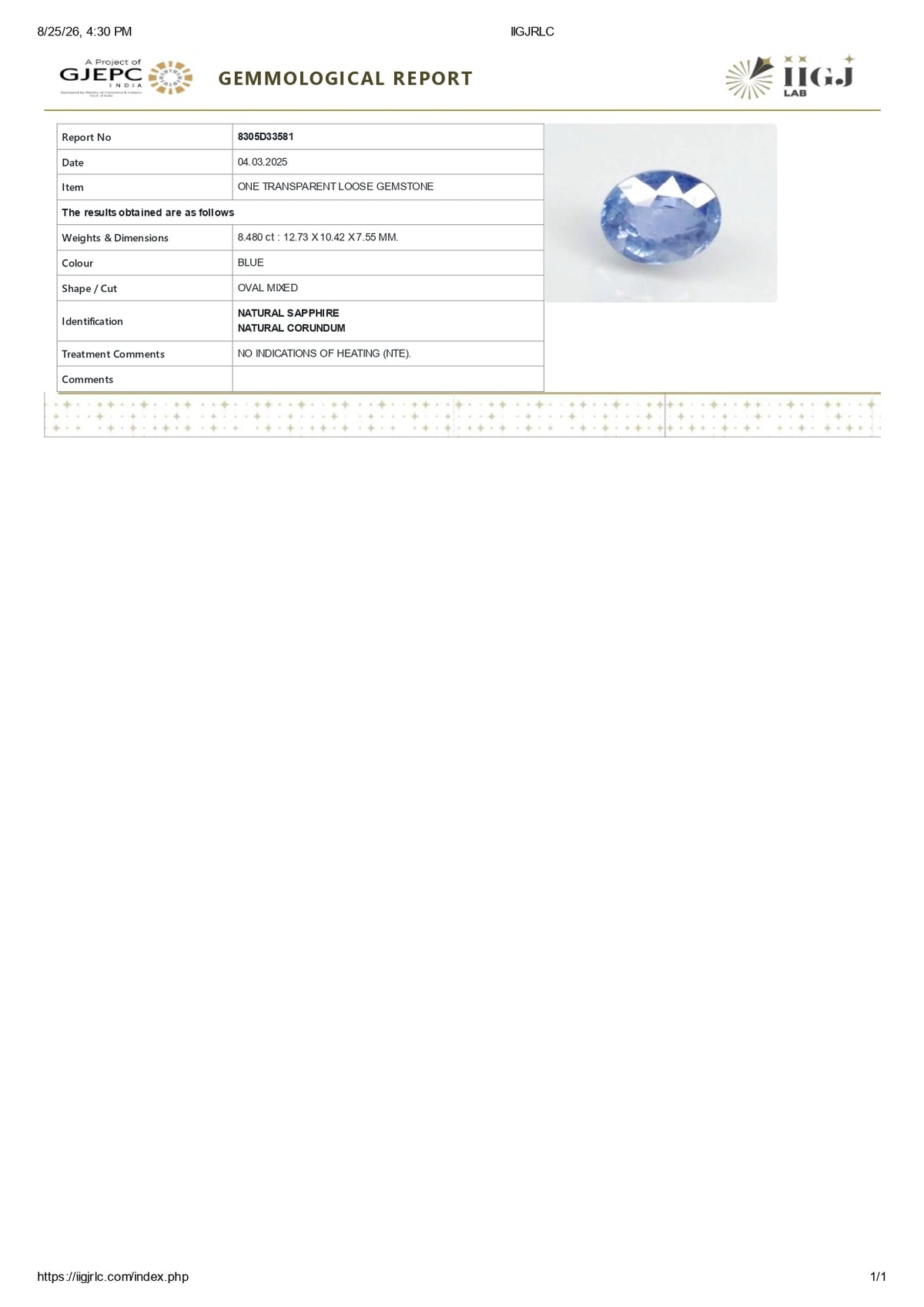 Certificate