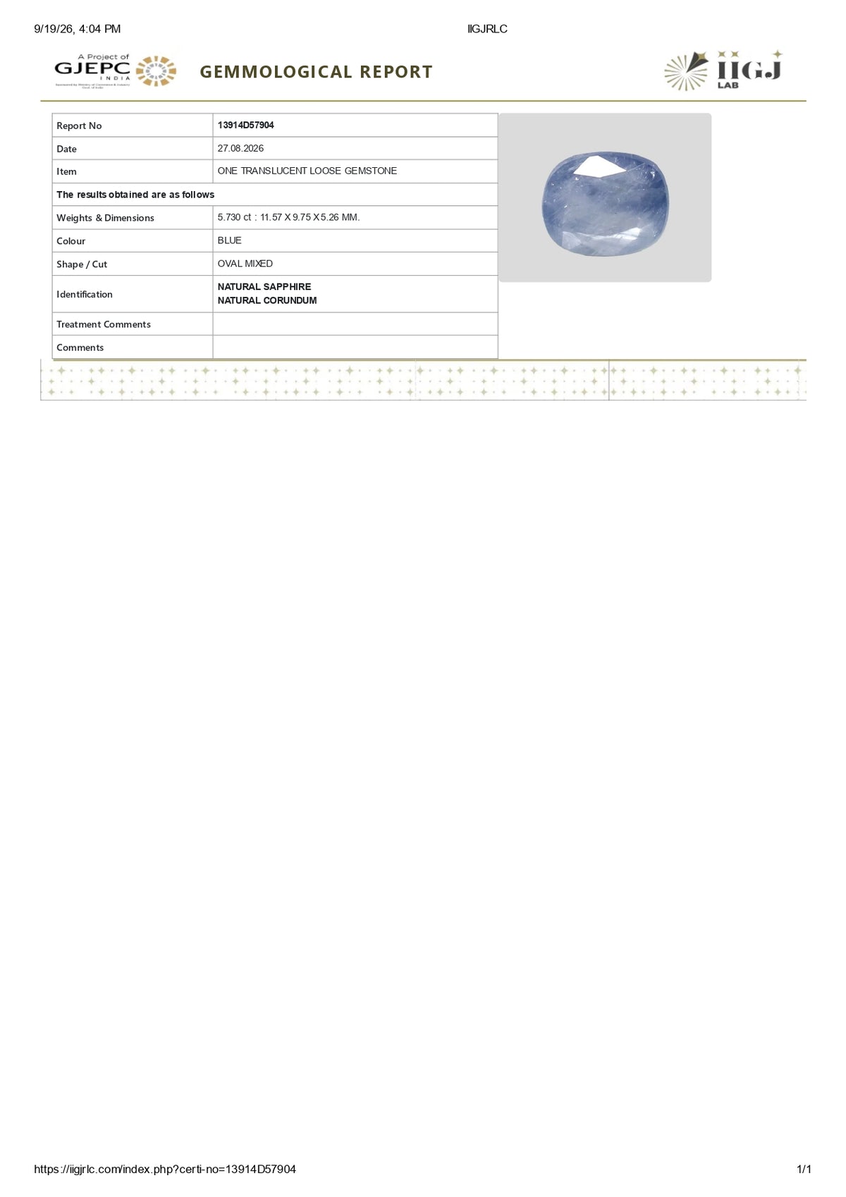 Certificate