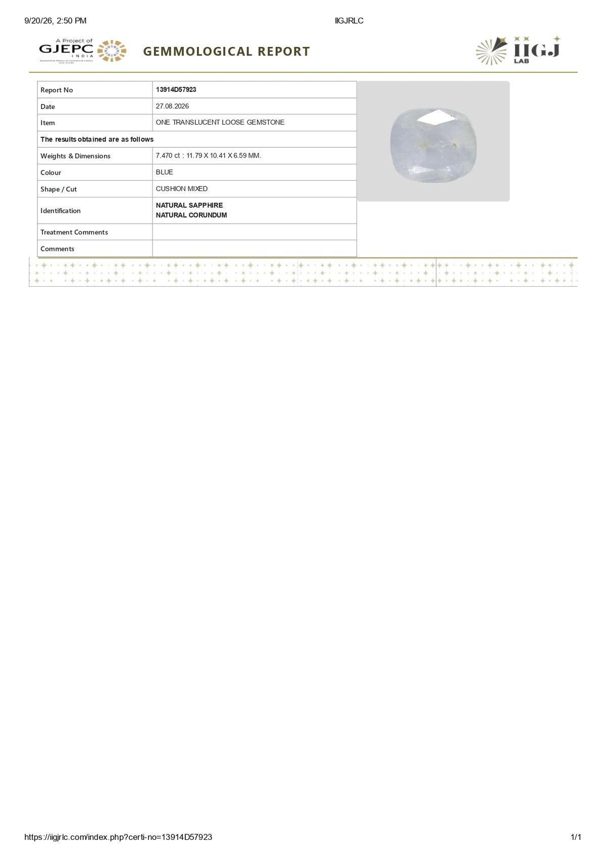 Certificate