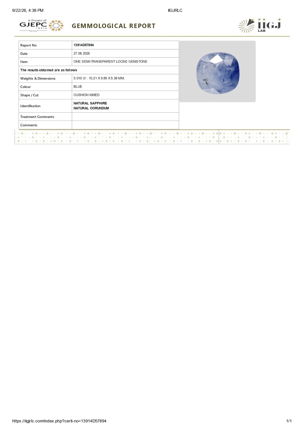 Certificate