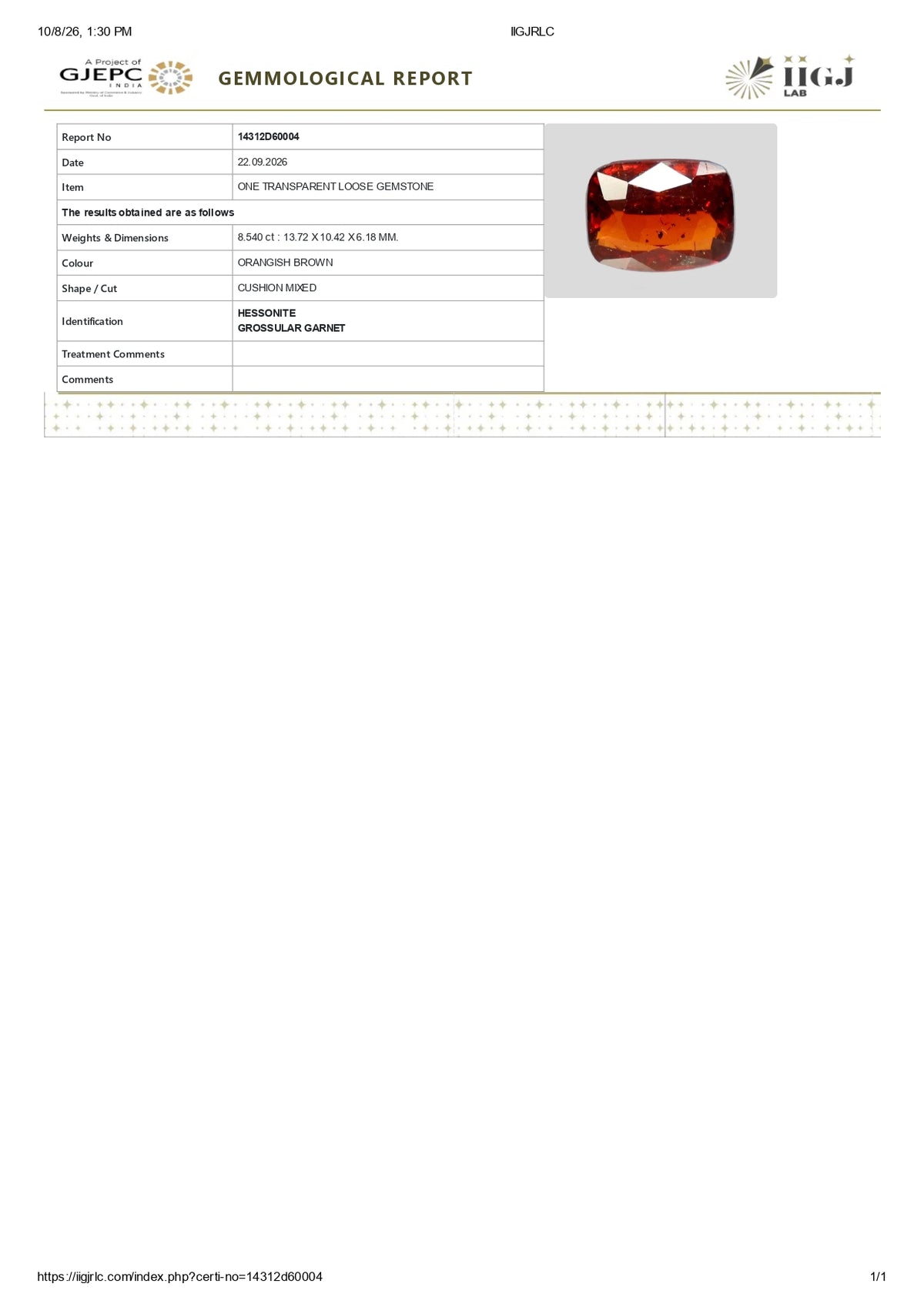 Certificate