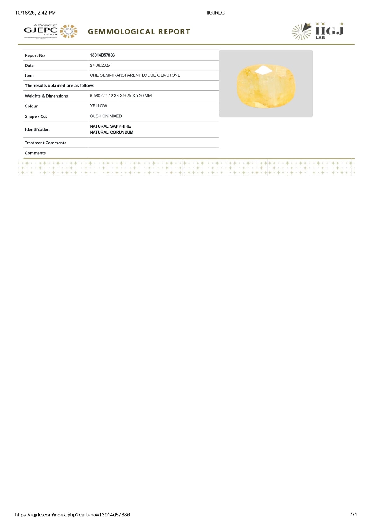 Certificate