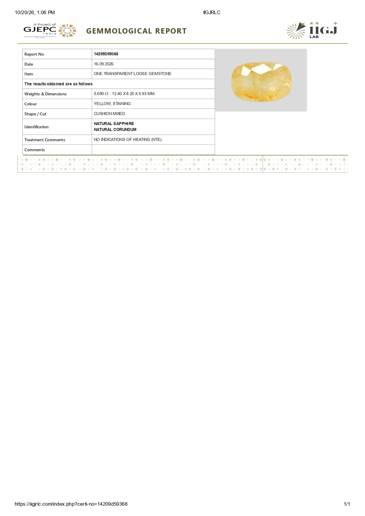 Certificate