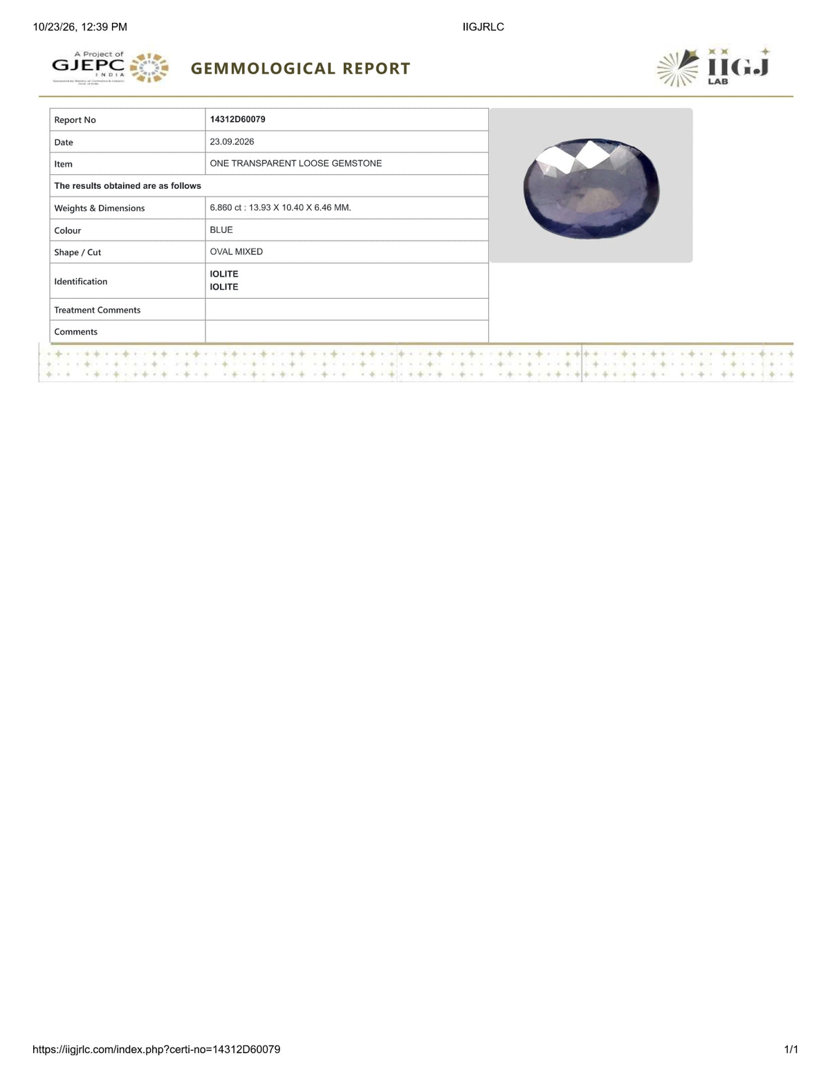 Certificate