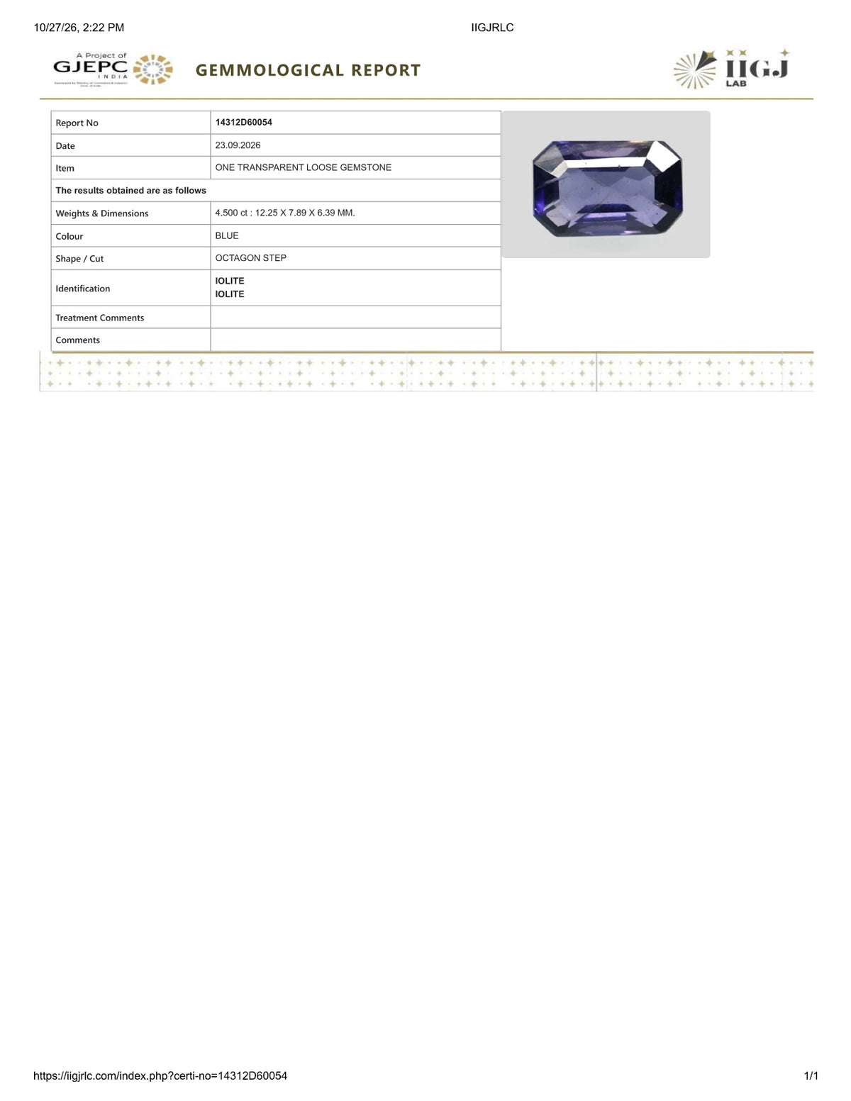 Certificate