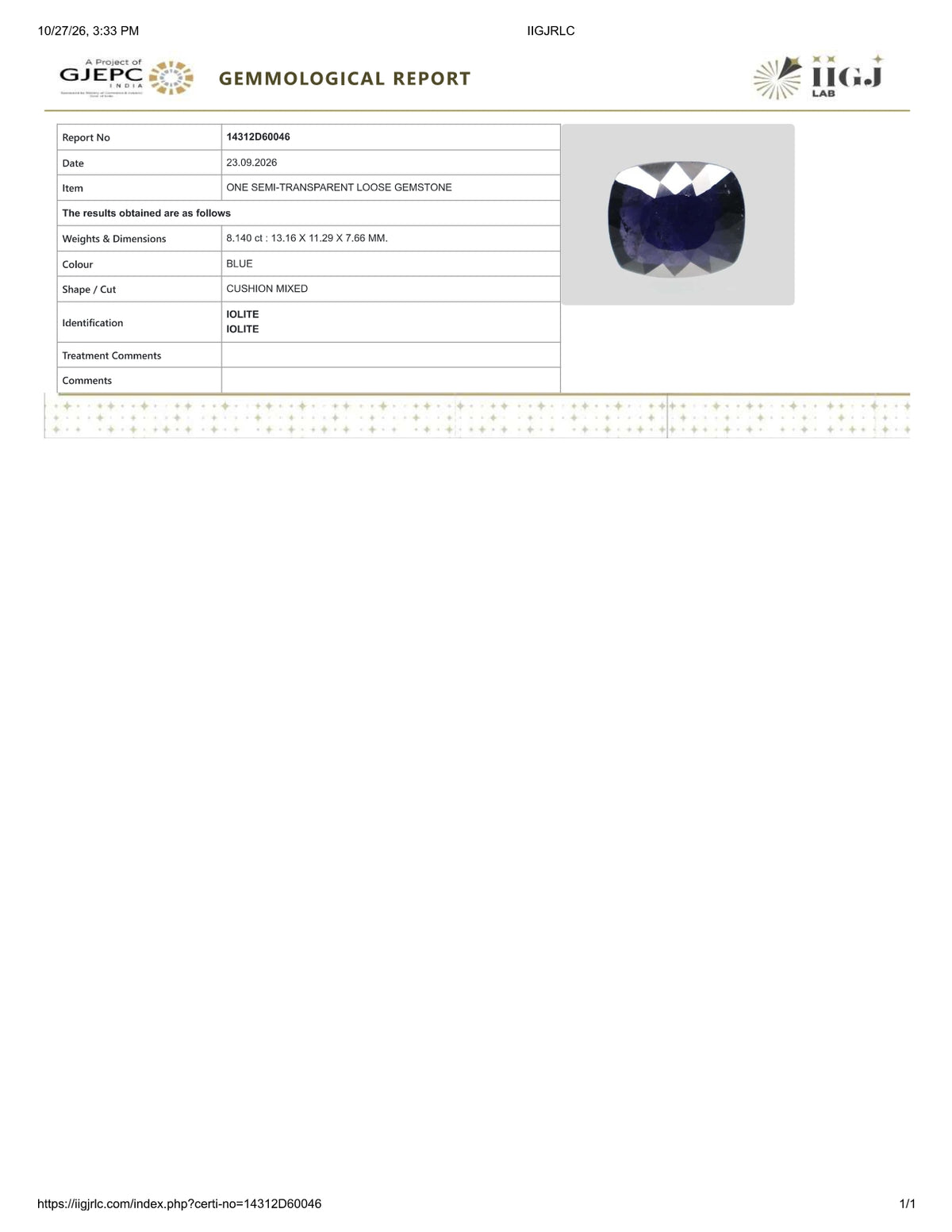 Certificate