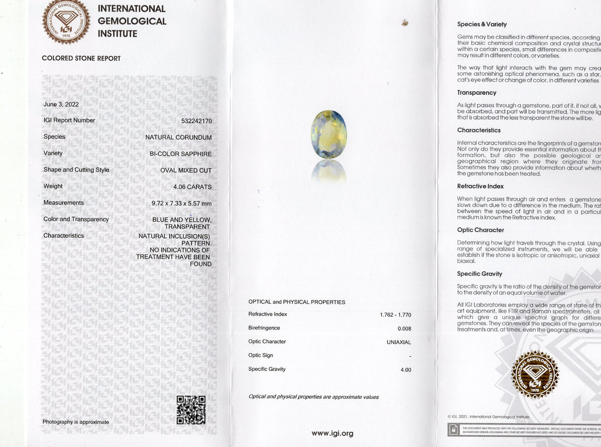 Natural Pitambari 4.06 Carats / 4.46 Ratti