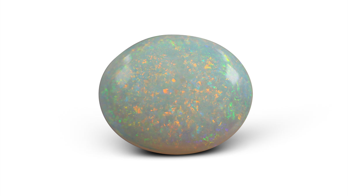 White Opal With Fire 9.18 Carats / 10.09 Ratti