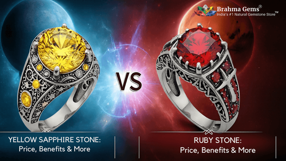The Jupiter vs Mars Battle: Yellow Sapphire Stone vs Ruby Stone Price, Benefits & More