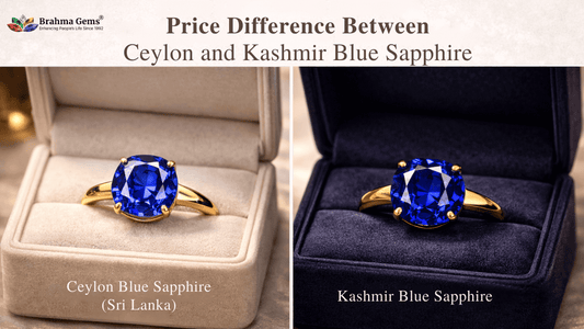 Price Difference Between Ceylon and Kashmir Blue Sapphire