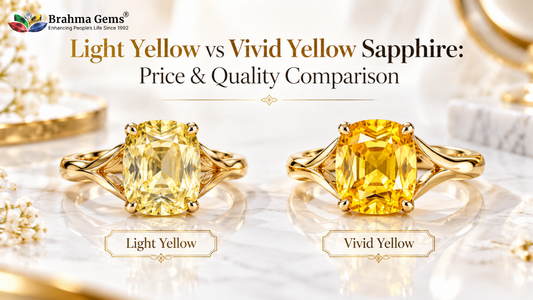 Light Yellow vs Vivid Yellow Sapphire: Price & Quality Comparison
