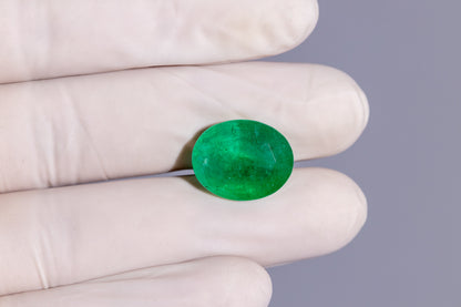 Minor Oil Zambian Emerald 13.09 Carats / 14.38 Ratti