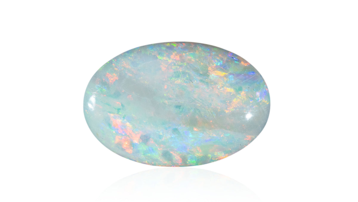 White Opal With Fire 6.53 Carats / 7.18 Ratti