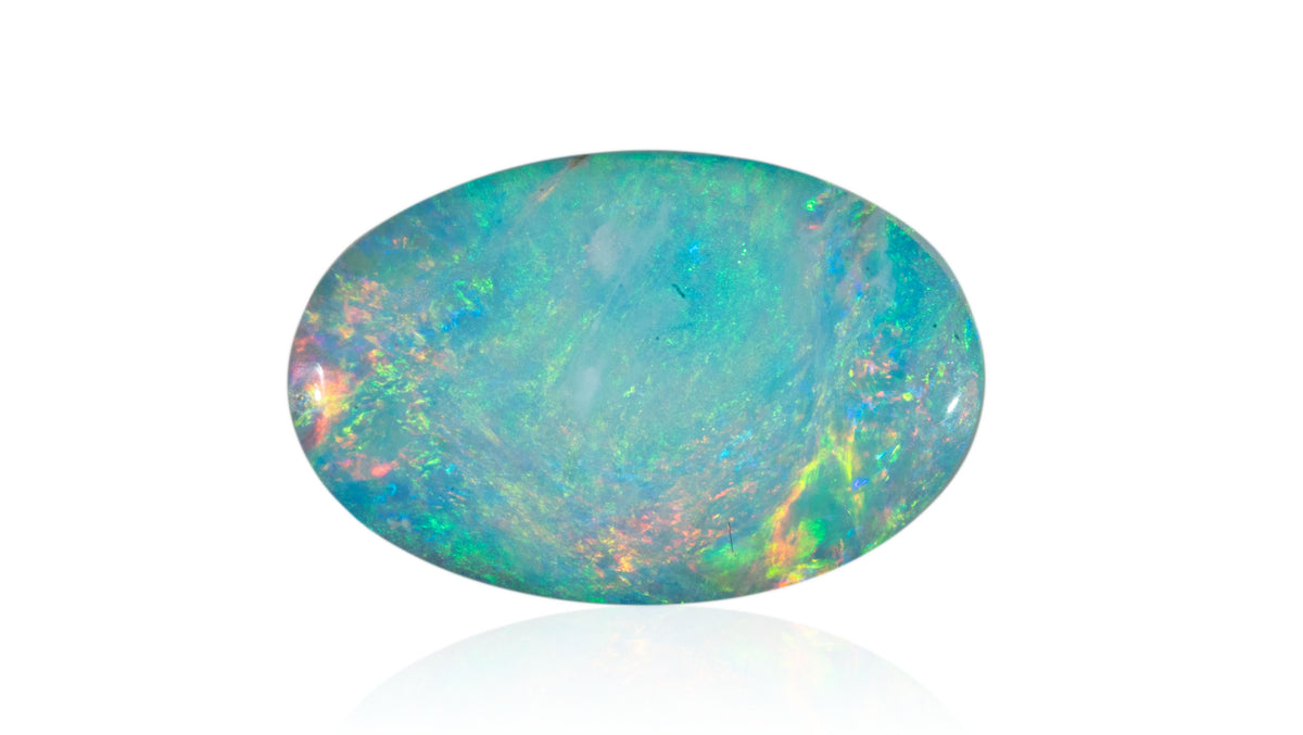 White Opal With Fire 2.91 Carats / 3.2 Ratti