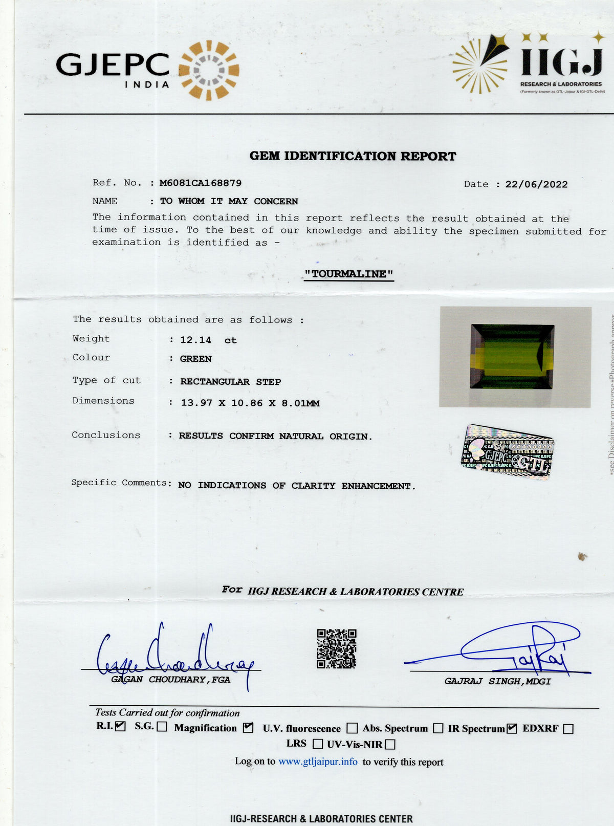 Certificate
