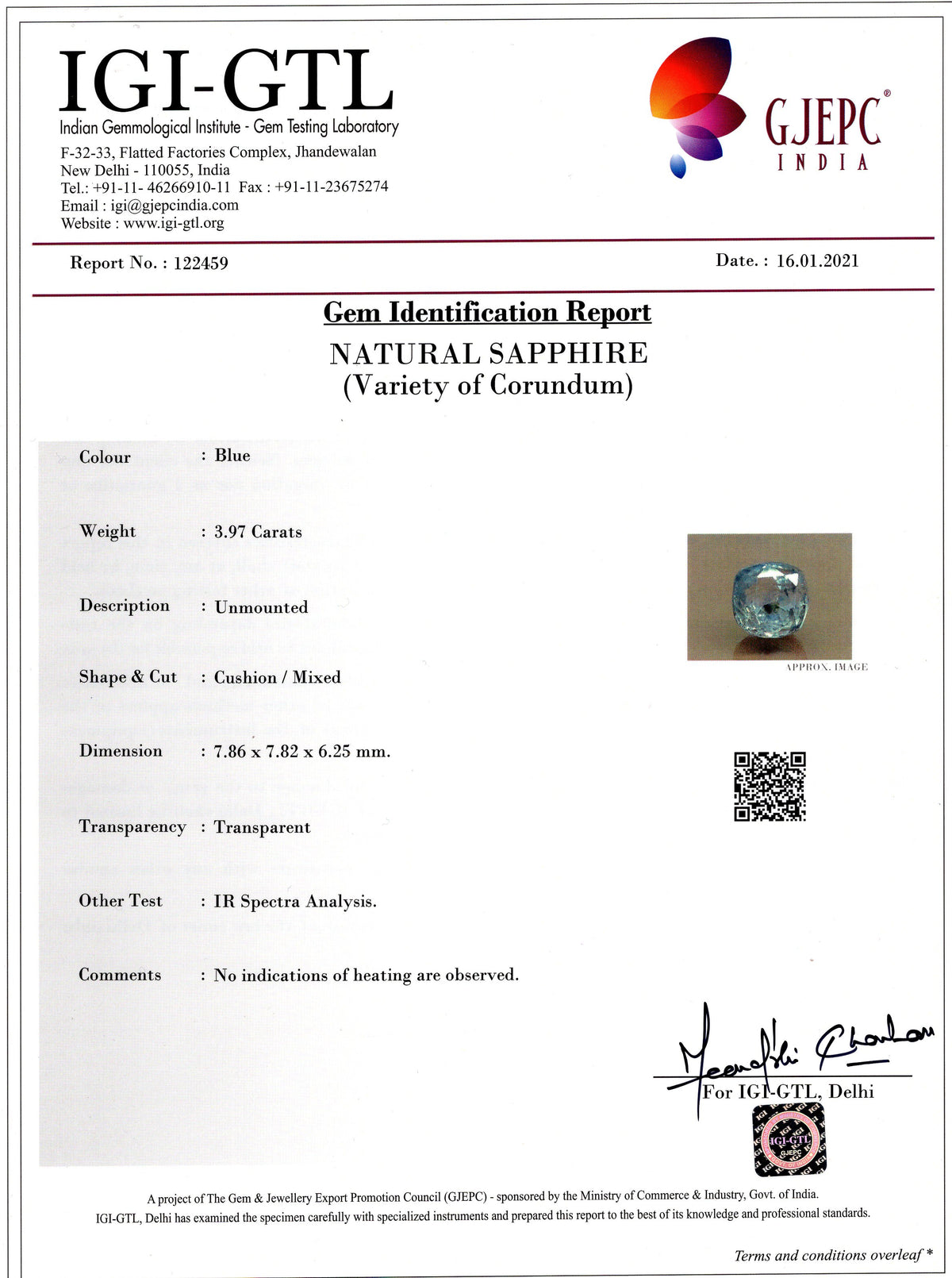 Natural Pitambari 3.97 Carats / 4.36 Ratti