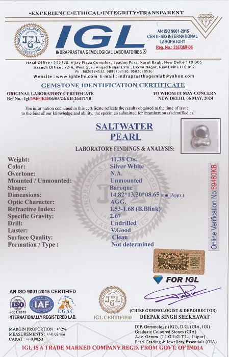 Venezuela Pearl 11.38 Carats / 12.51 Ratti