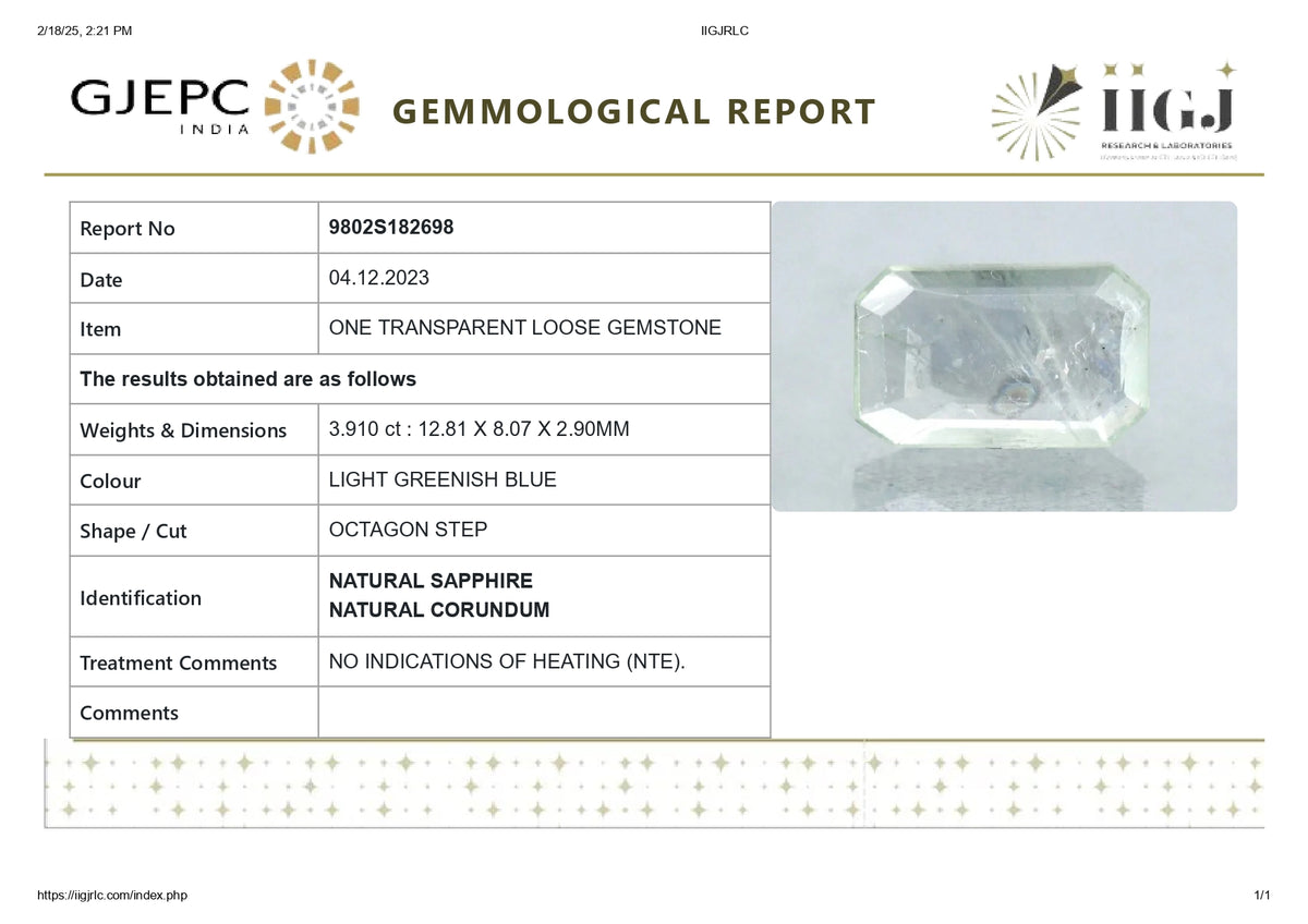 Natural Pitambari 3.91 Carats / 4.3 Ratti
