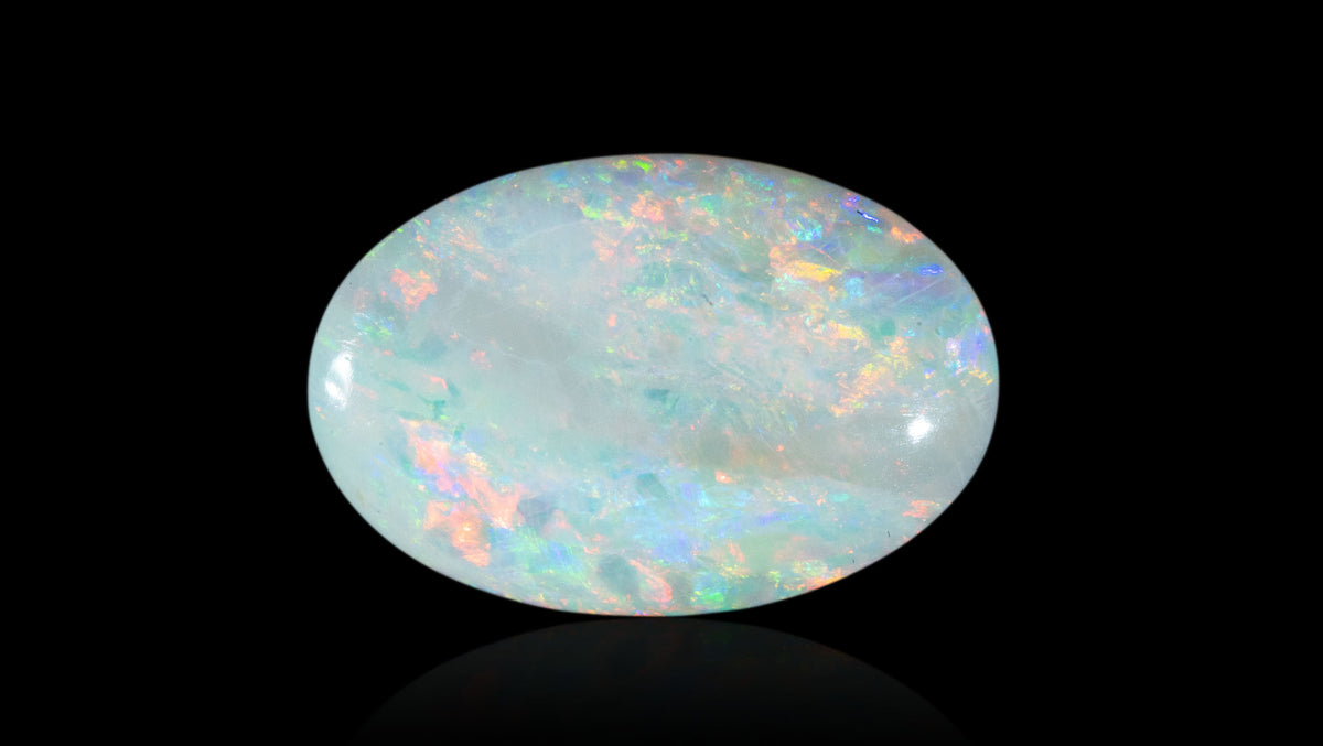White Opal With Fire 6.53 Carats / 7.18 Ratti