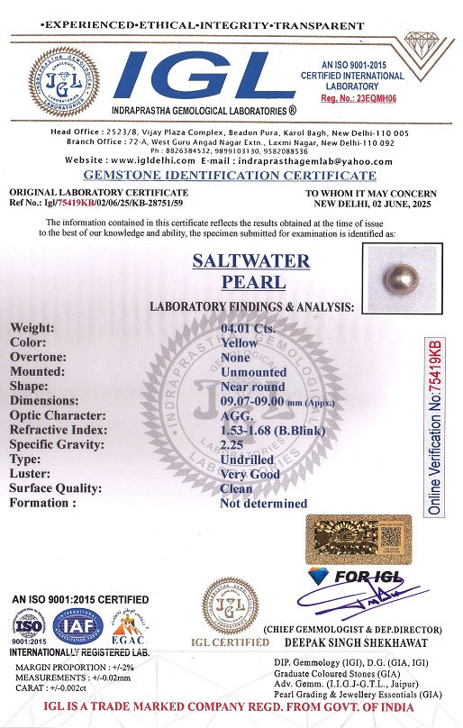 Venezuela Pearl4.01 Carats / 4.41 Ratti