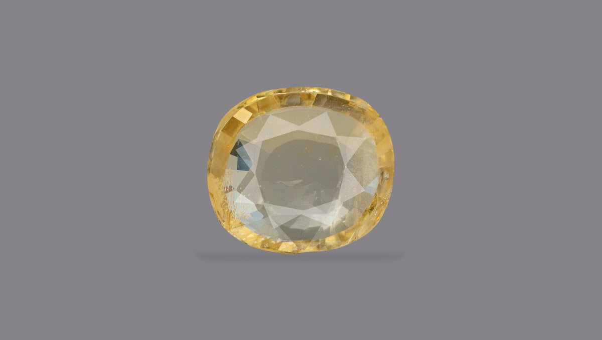 Natural Yellow Sapphire 5.93 Carats / 6.52 Ratti