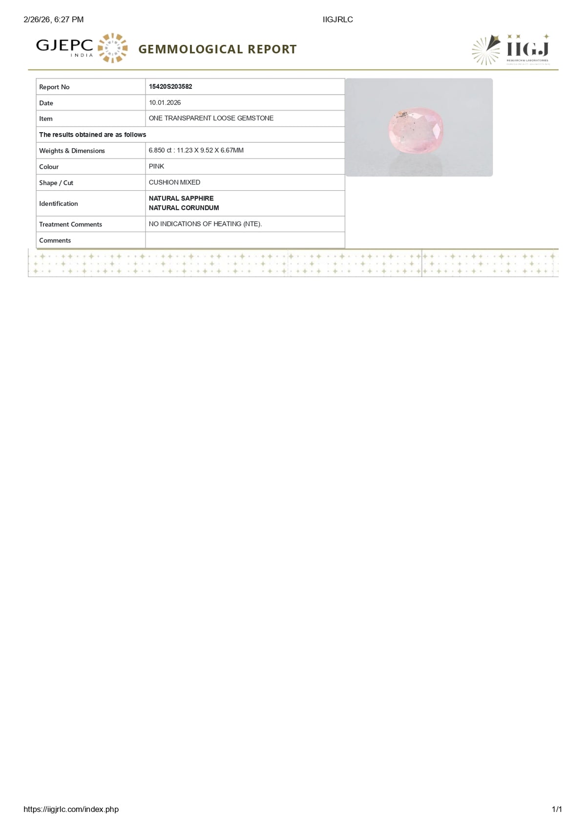 Certificate