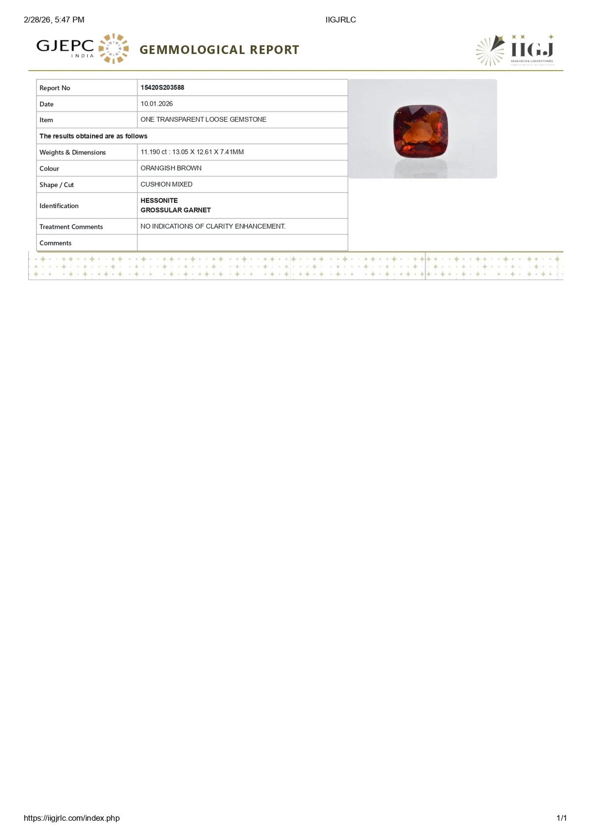 Certificate