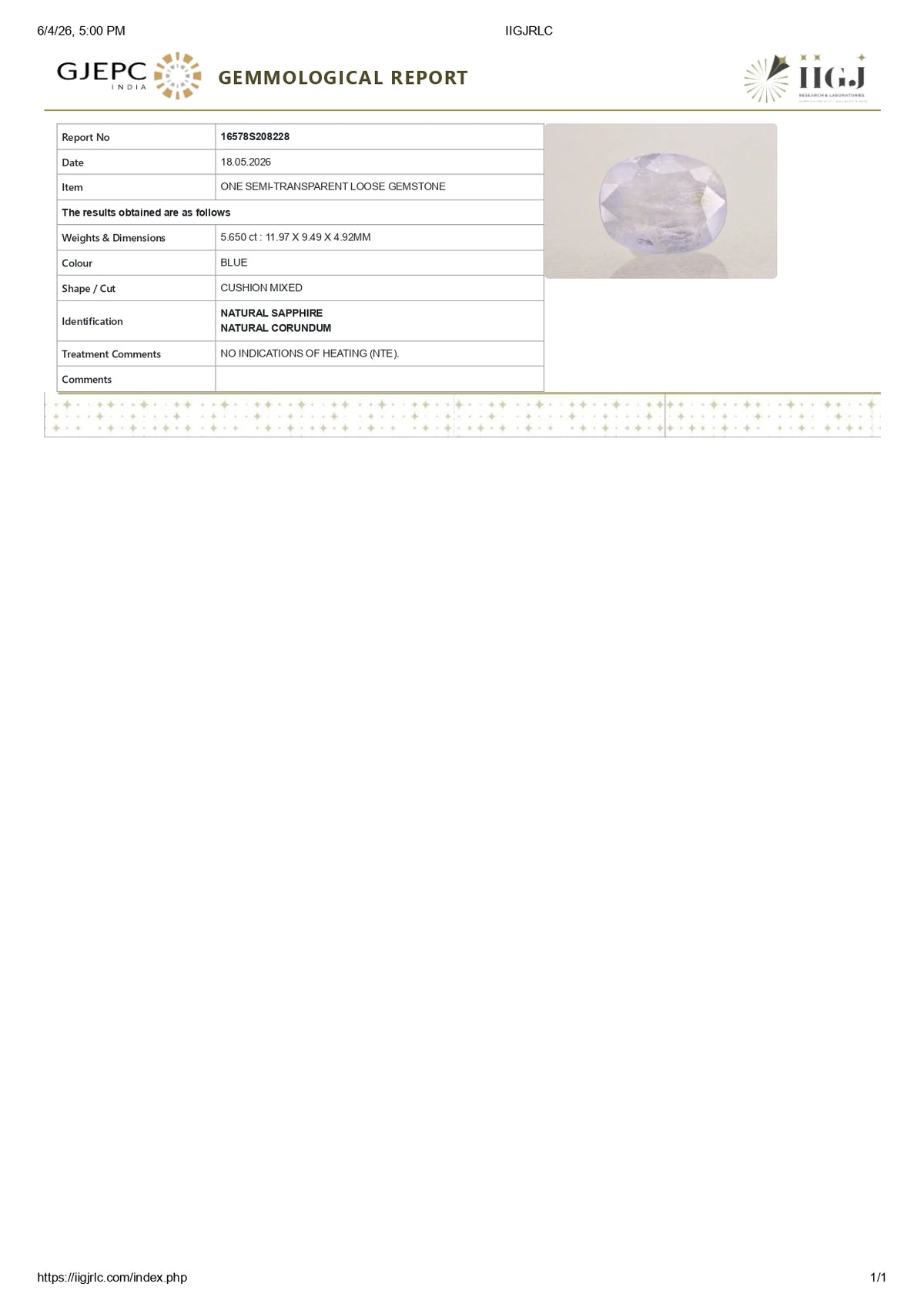 Certificate