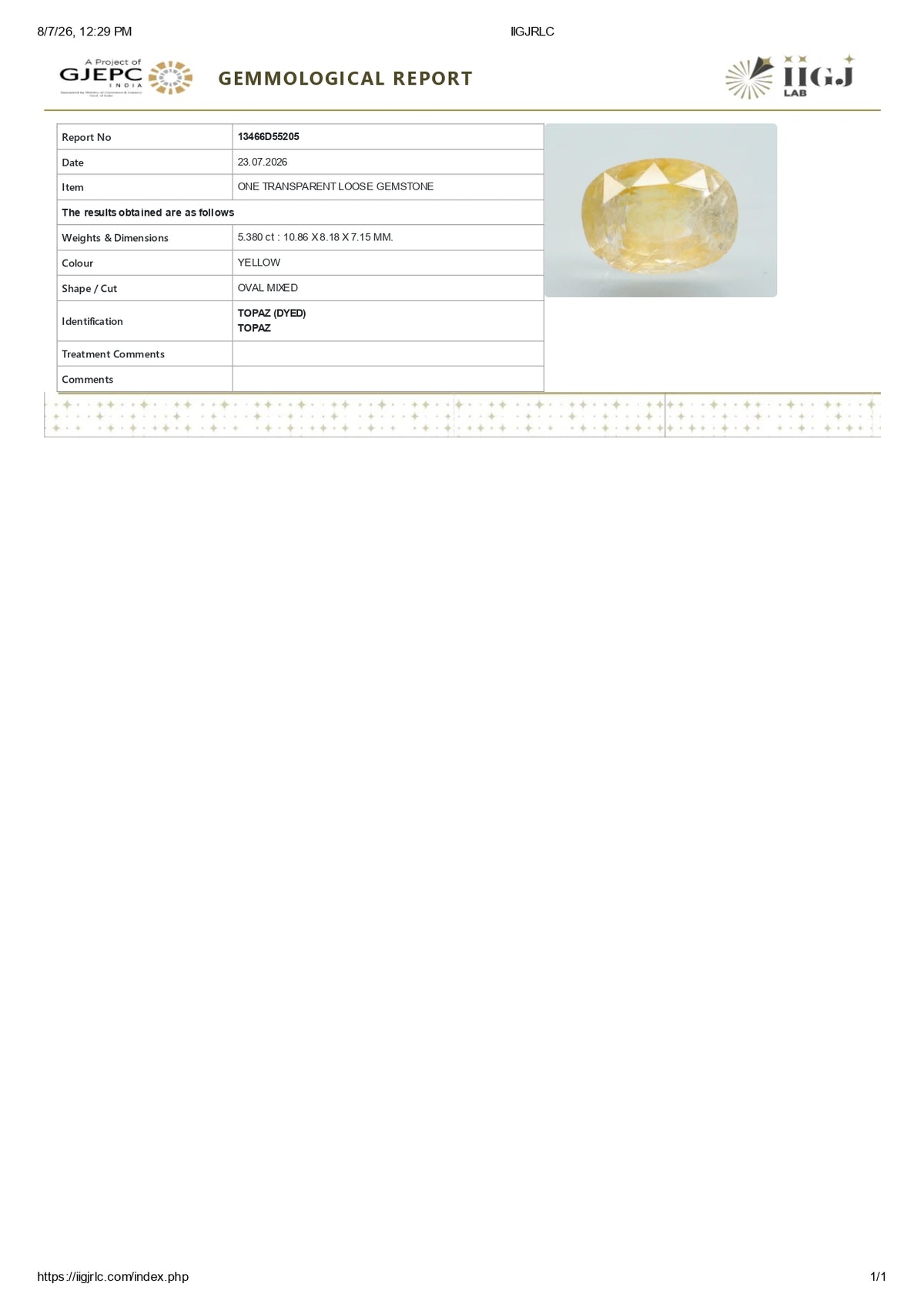 Certificate
