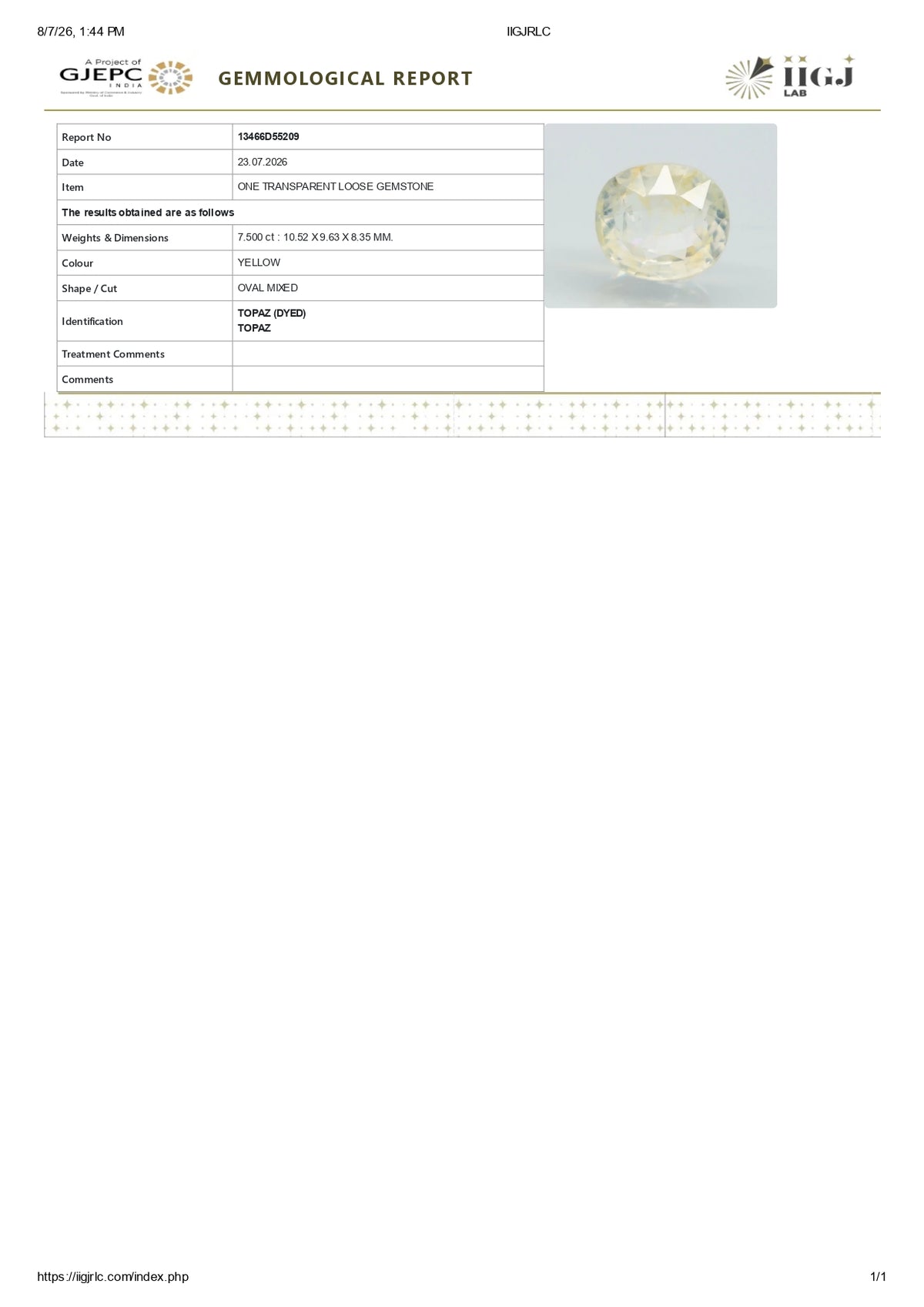 Certificate