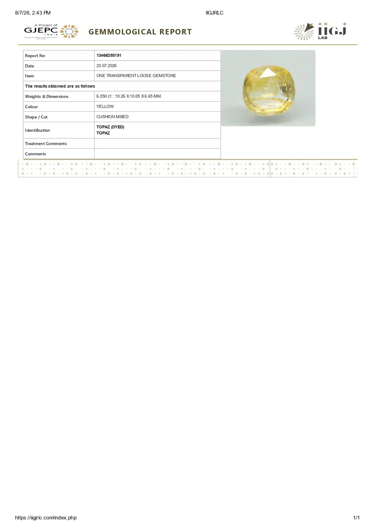Certificate