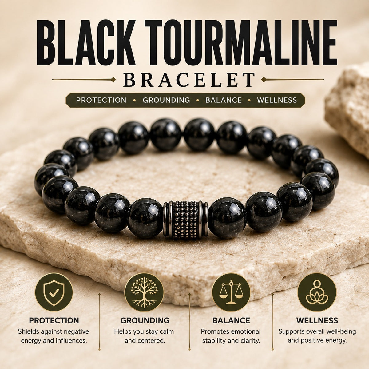 BLACK TOURMALINE BRACELET