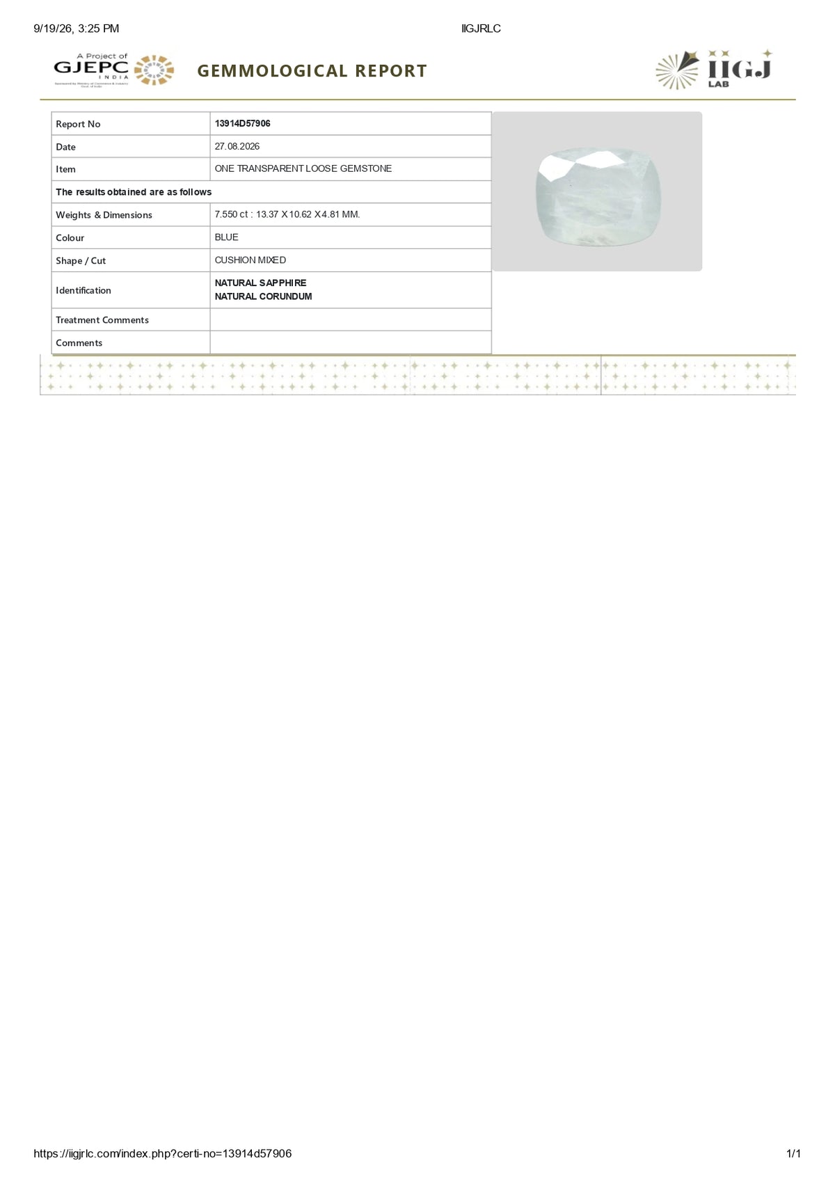 Certificate