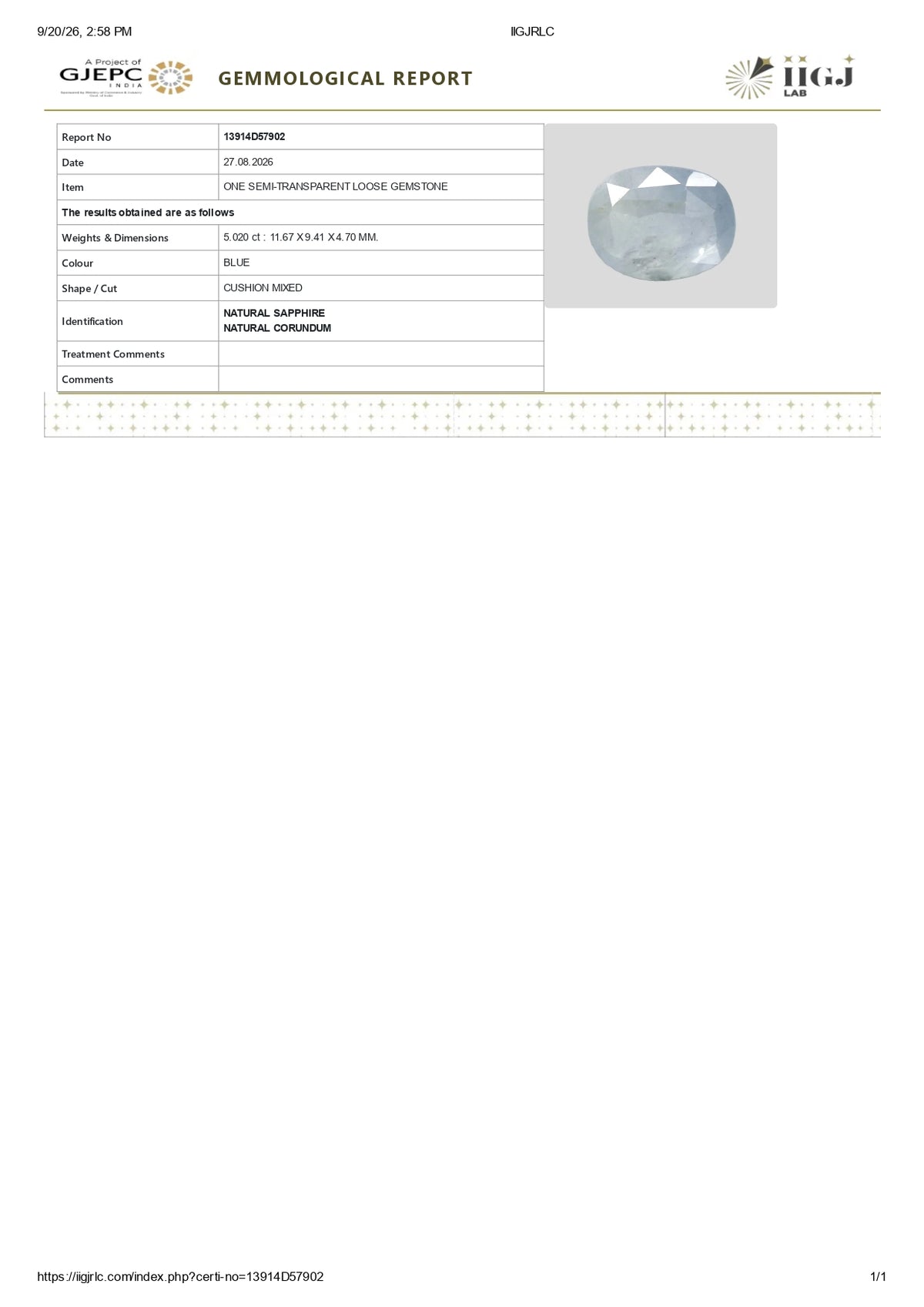 Certificate