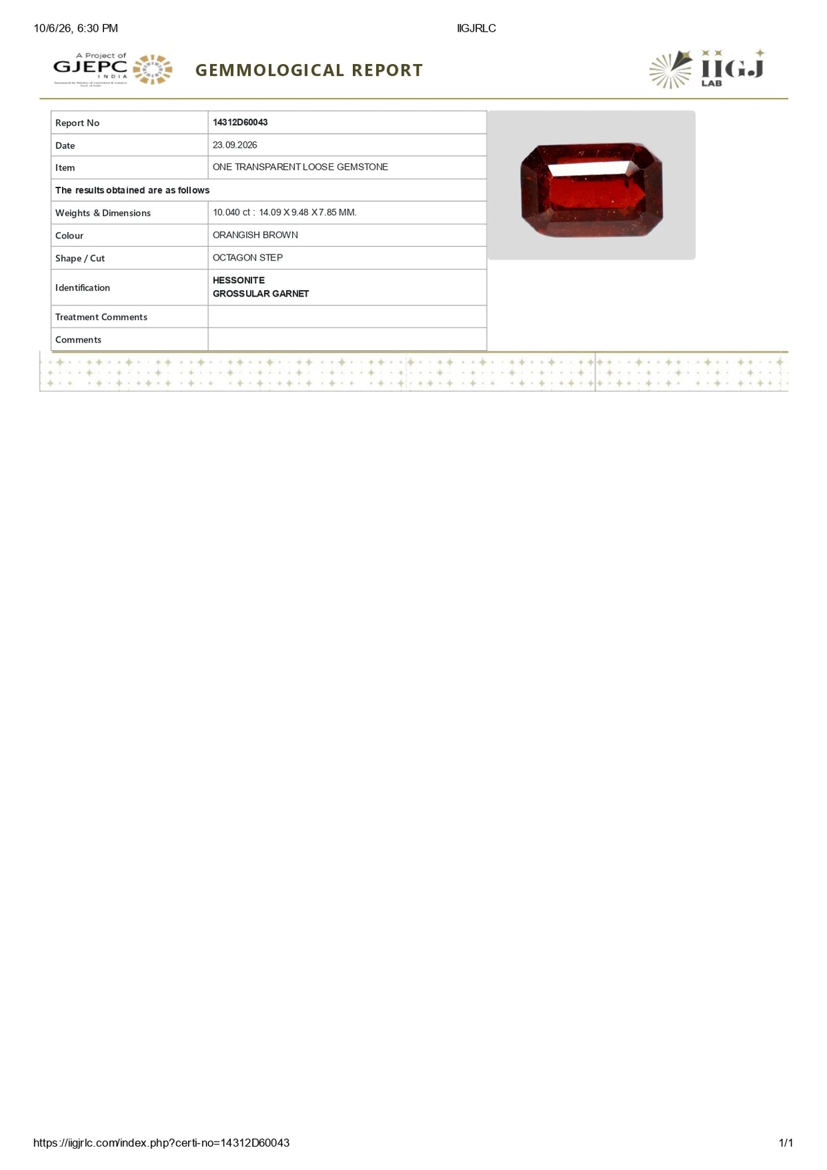 Certificate