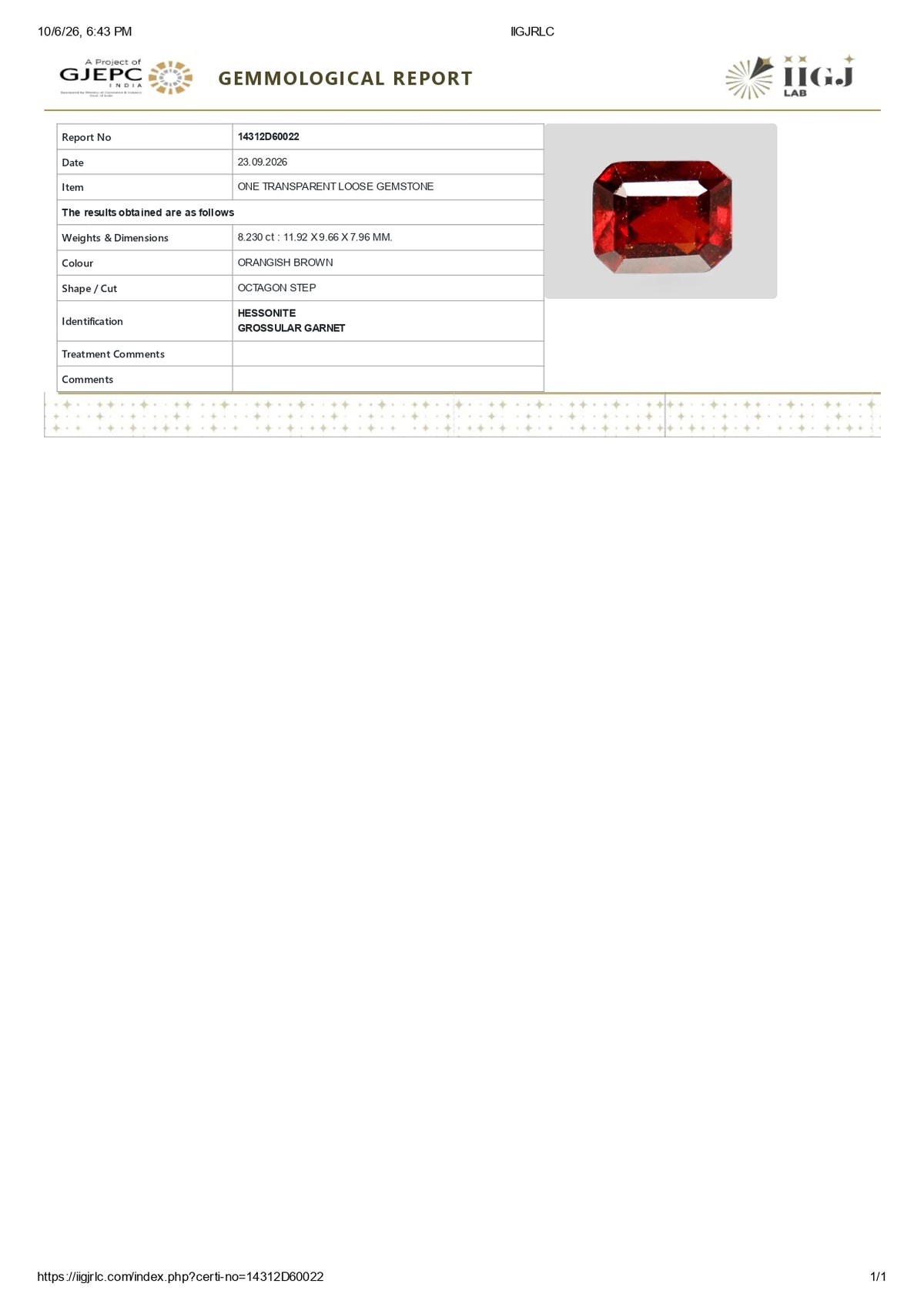 Certificate