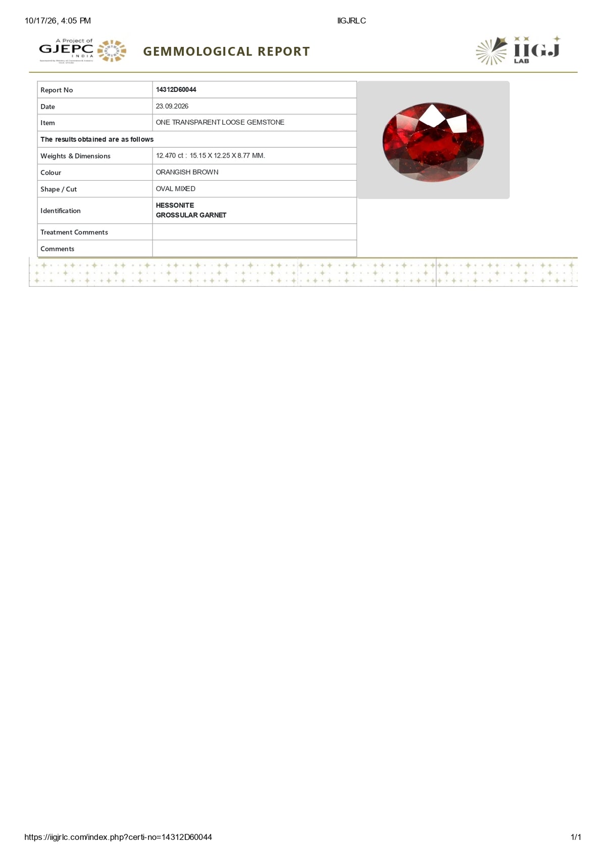 Certificate