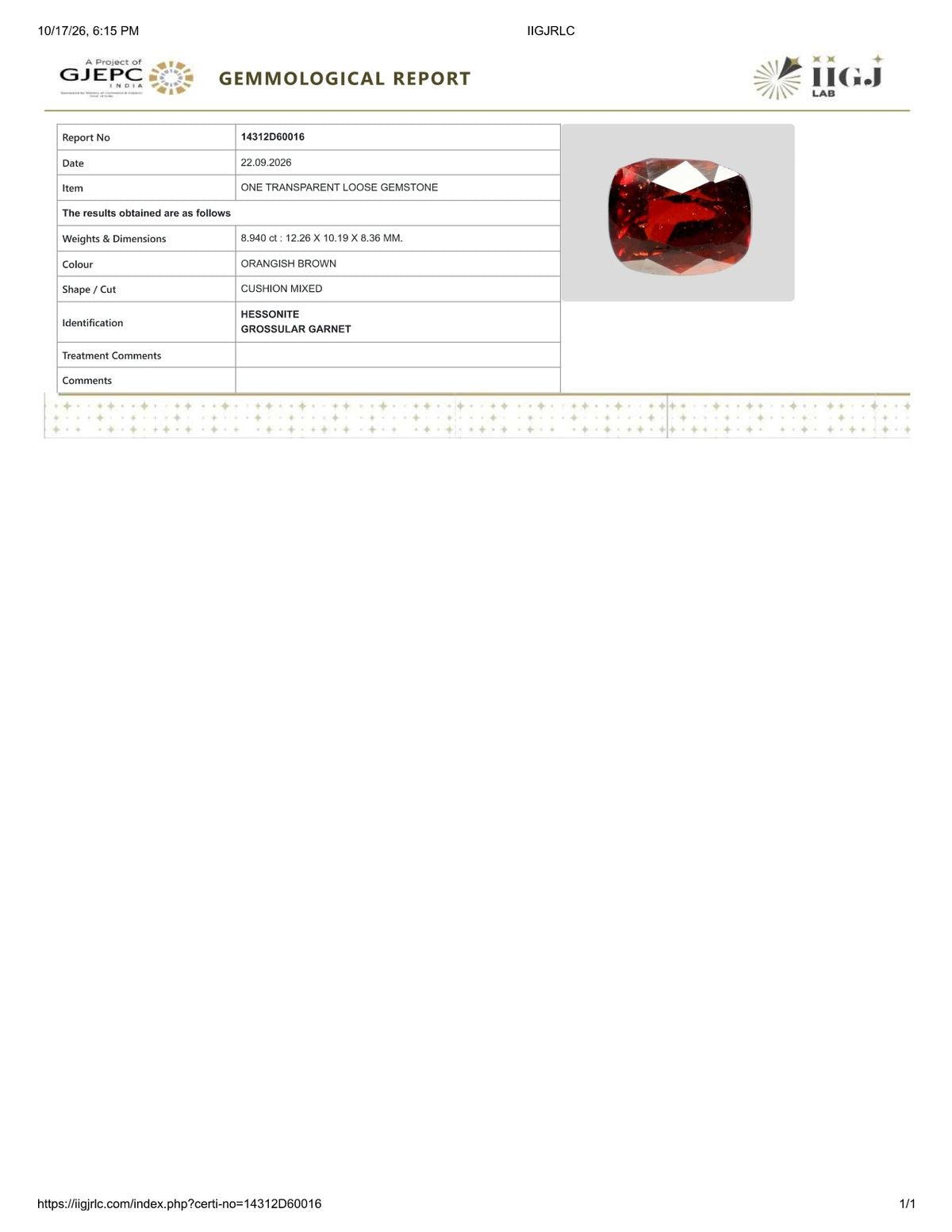 Certificate