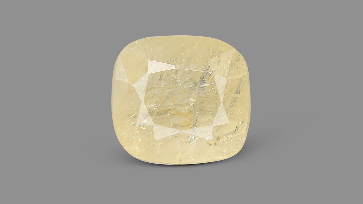 Natural Yellow Sapphire (Pukhraj) 6.43 Carats / 7.07 Ratti