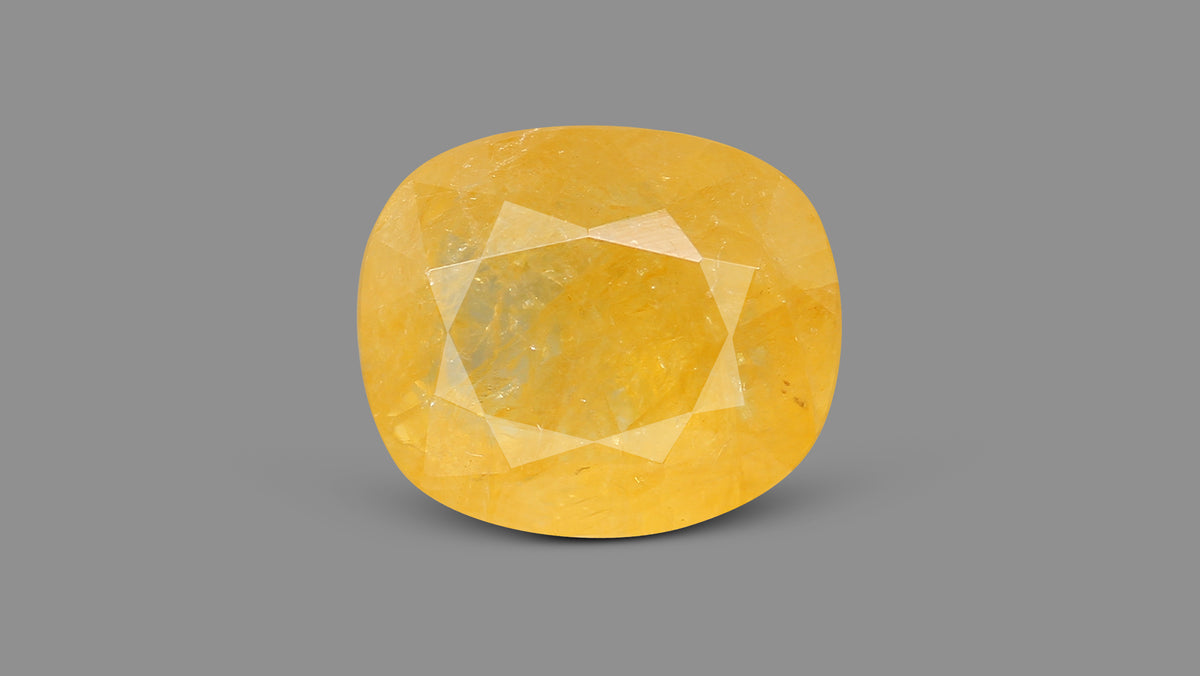 Natural Yellow Sapphire (Pukhraj) 8.08 Carats / 8.88 Ratti